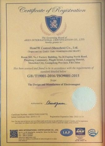 ISO 9001:2015 certificate — archived